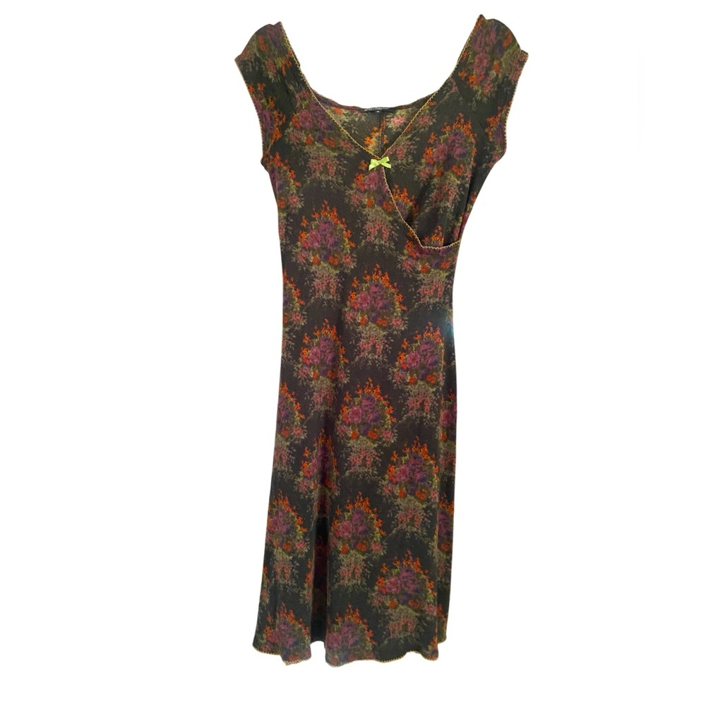 Vintage Betsey Johnson 90’s Cap Sleeve Wool Blend Dress Size M